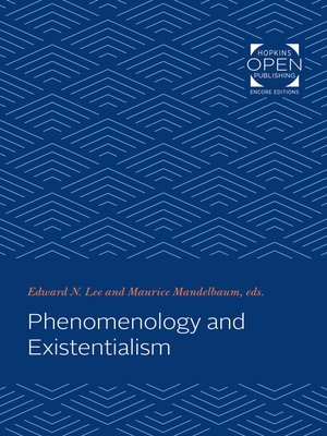 cover image of Phenomenology and Existentialism